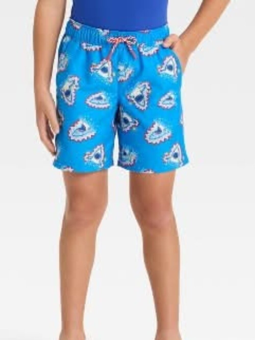 CAT AND JACK LINED SHARK BOARD SHORTS SWIMMING TRUNKS 14-16